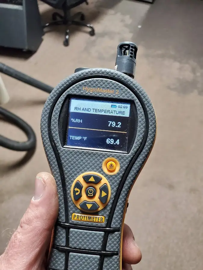 Moisture meter humidity assessment for Fire & Smoke Damage Restoration in Sycamore
